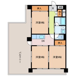 近鉄四日市駅 徒歩9分 2階の物件間取画像